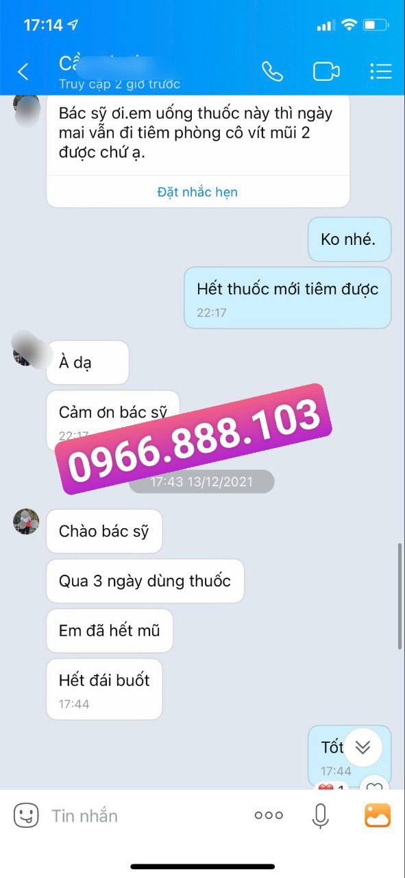Khách hàng phản hồi.