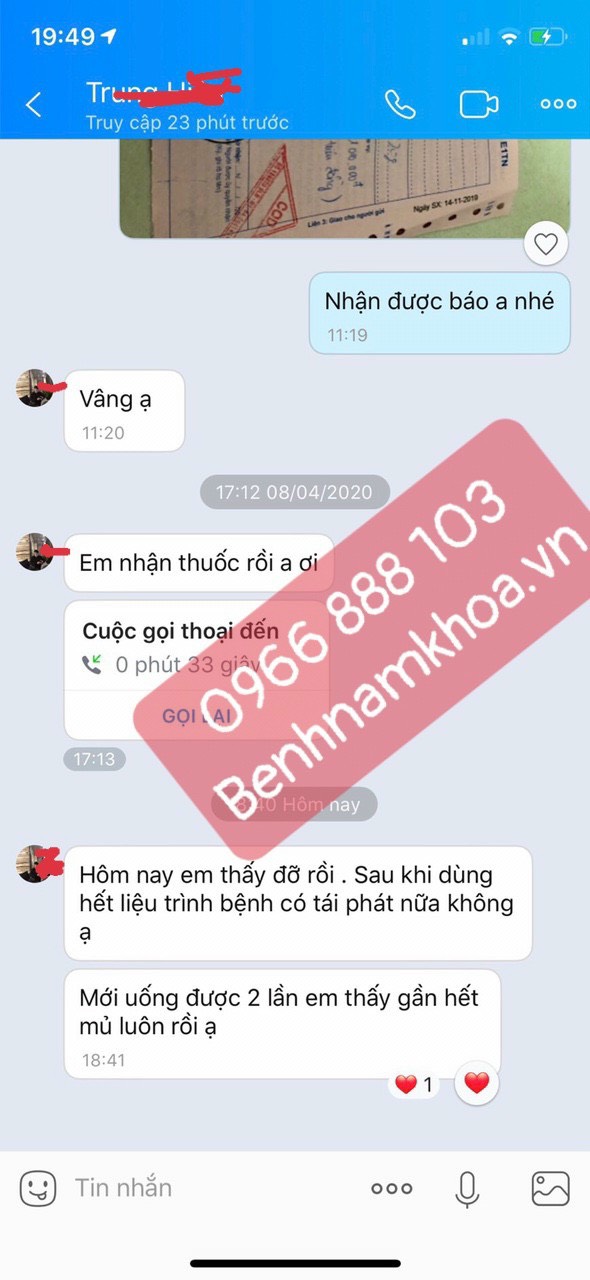Khách hàng phản hồi.