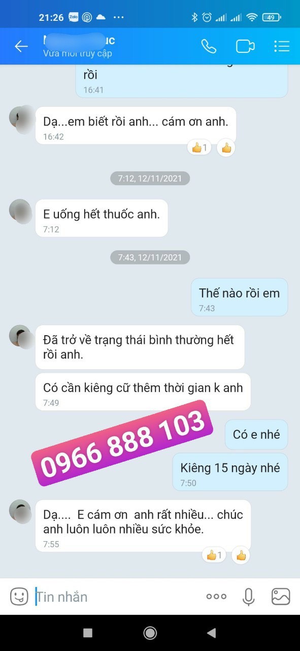 Khách hàng phản hồi.