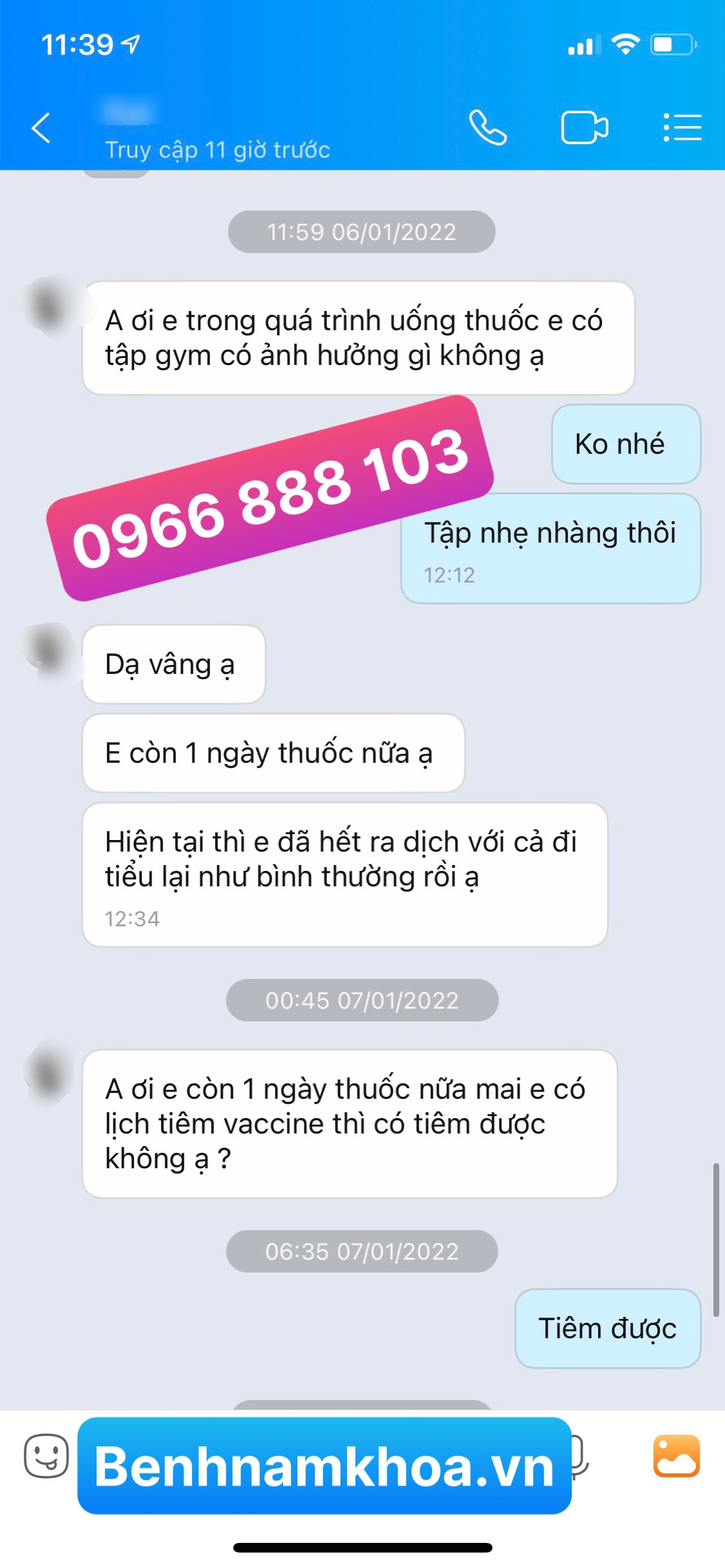 Khách hàng phản hồi.